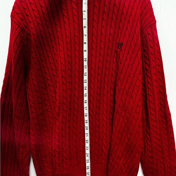 Chaps Red Knit Crewneck Sweater Size XL - Picture 8 of 9
